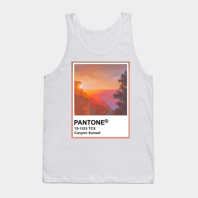 Pantone Swatch Canyon Sunset Tank Top by izzyfaye